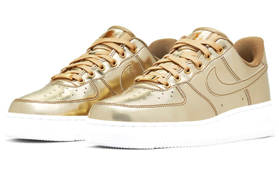 Nike air force metallic gold deals
