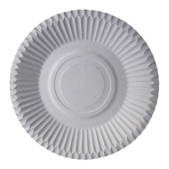 Тарелка одноразовая бумажная, белая, КОМУС, d-230мм 50 штук в упаковке (12105)
