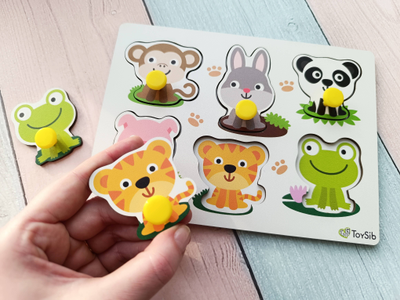 Рамка-вкладыш "Зверята-малышата"