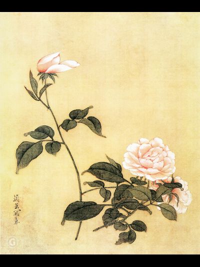 Картина обогреватель, репродукция японской живописи цветок-2