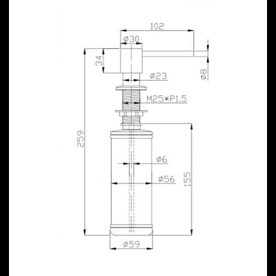 Дозатор Alveus Plum ANTHRACITE