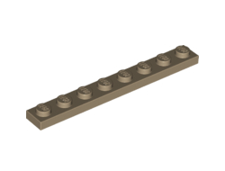 Plate 1 x 8, Dark Tan (3460 / 4246960 / 6156492)