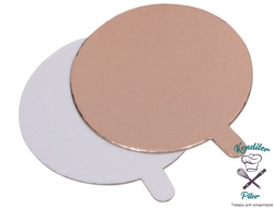 Подложка с держателем золото/жемчуг круг d=80 мм (1,5 мм)