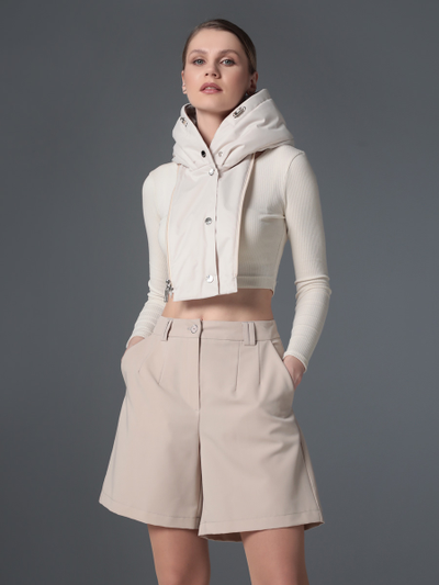 Пальто 25317 слоновая кость