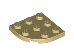 Plate, Round Corner 3 x 3, Tan (30357 / 4124071 / 4543858)