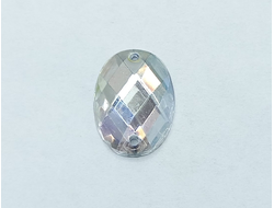 Кабошон пришивной неон камень акрил 10х14мм цвет радужный