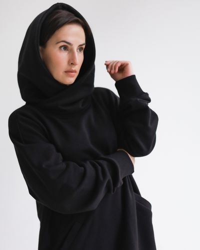 Платье-худи  (черный)