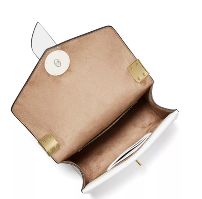 сумка майкл корс через плечо с лого белая