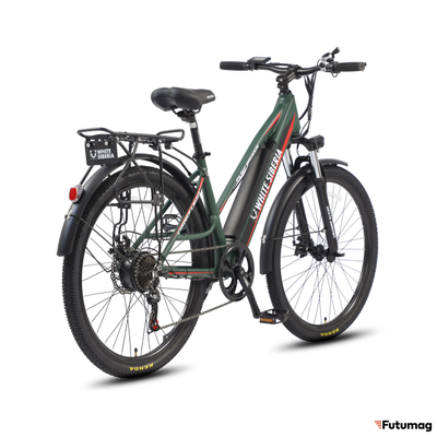 Электровелосипед WHITE SIBERIA CAMRY LIGHT 500W матовый зеленый