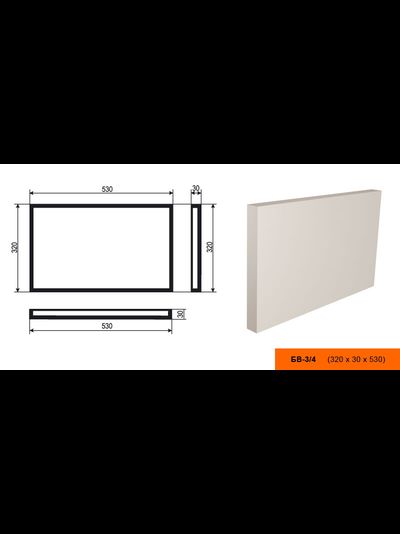Фасадный Боссаж (Руст) из пенополистирола с покрытием LEPNINAPLAST(Лепнинапласт)  БВ-3/4
