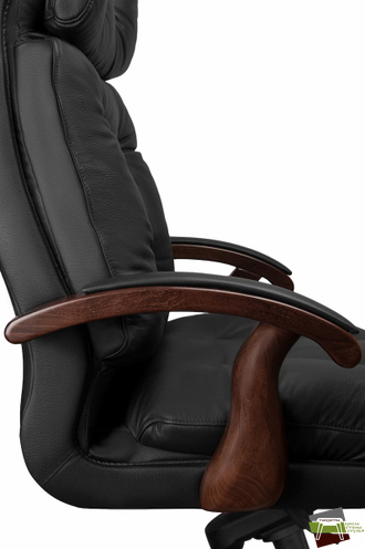 Кресло Sumon XXL, кожа/кож.зам черный