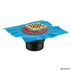 Трап водосток ZENTRUM Antik 100х100 Вертикальный выпуск (Золото)