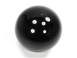 Шар обсидиан чёрный, Мексика (50 мм, 167 г) №35931