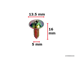 Саморез М 5*16 с полукруглой головкой желтый (цена за 100 шт)