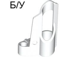 ! Б/У - Technic, Panel Fairing # 6 Small Short, Large Hole, Side B, White (32528 / 4144130 / 4223033) - Б/У