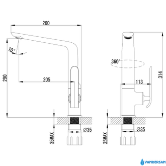 Смеситель для кухни Melange LM4905CW