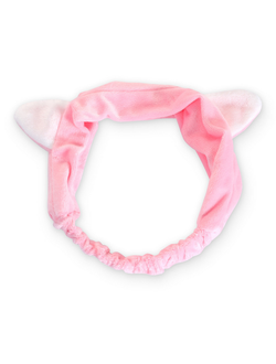 Флисовый ободок для волос с кошачьими ушками для умывания и косметических процедур Fen Yi Korean Headband Soft