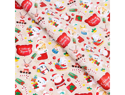 Бумага упаковочная "Тигренок в сапоге"