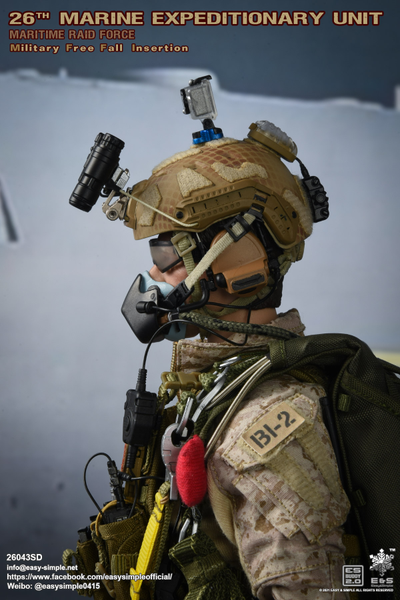 Американский морской пехотинец с парашютом - Коллекционная ФИГУРКА 1/6 MEU MRF Military Free Fall Insertion Desert (26043SD) - Easy&Simple