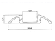 Алюминиевый профиль для порогов LC-LPP-0636-2 (2 метра)