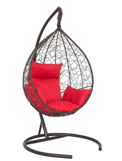 Подвесное кресло-кокон ЛАУРА SEVILLA коричневый + каркас