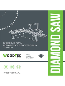 Алмазная подрезная пила WoodTec Ø120 x 2,8-3,6 x 2,0 x 22 Z=12+12 H6