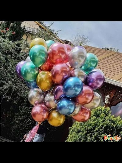 шар с гелием 12"/30 см "хром"