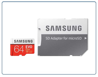Карта памяти microSDXC UHS-I U1 SAMSUNG EVO PLUS 64 ГБ, Class 10, MB-MC64HA/RU + адаптер (100/20)