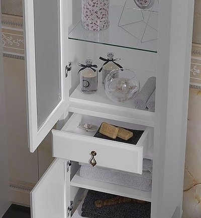 Пенал Opadiris Лоренцо 45 белый без патины, левый