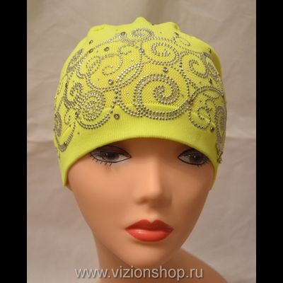 Трикотажная летняя шапка Vizio 5445 желтая