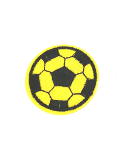 Термоаппликация мяч желтый,  35 мм