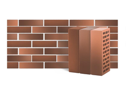 Кирпич облицовочный Коричневый Флэш Гладкий 1NF 250х120х65 М150-175 ЛСР