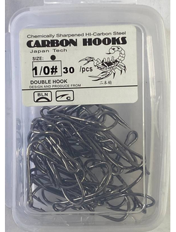 Крючок-двойник Carbon Hooks Scorpion 30шт #1/0