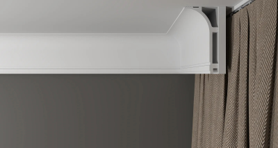 Потолочный плинтус для подсветки DECOR-DIZAYN DD520, из дюрополимера, под покраску, ударопрочный, 2 метра