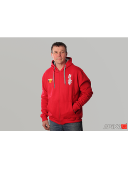 Толстовка на молнии с вышивкой символики (мужская модель)