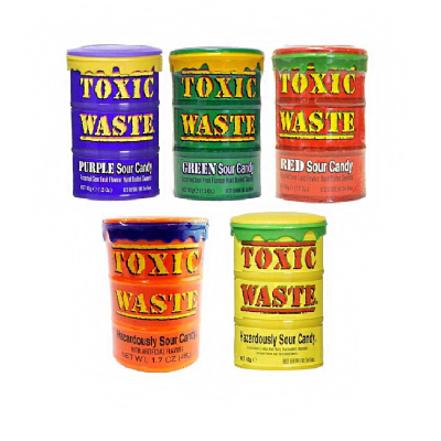 Самые кислые конфеты в мире - Toxic Waste
