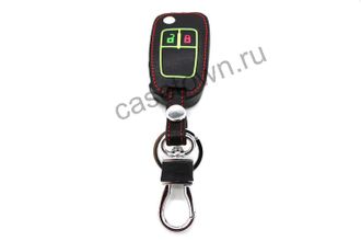 Черный чехол для выкидного ключа ШЕВРОЛЕ 2 кнопки