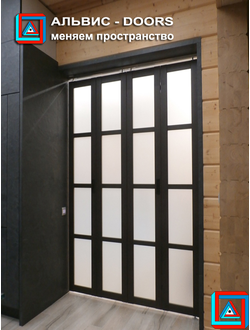 Складная МДФ перегородка-книжка из 4-х створок нестандарт