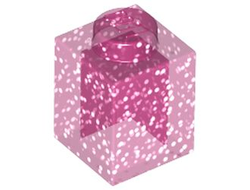 Brick 1 x 1, Glitter Trans-Dark Pink (3005 / 4216456 / 6240549)