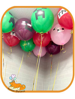 Воздушные шары под потолок Майнкрафт