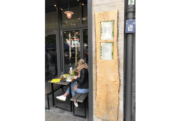 Уличное меню в кафе, Мюнхен,Германия.