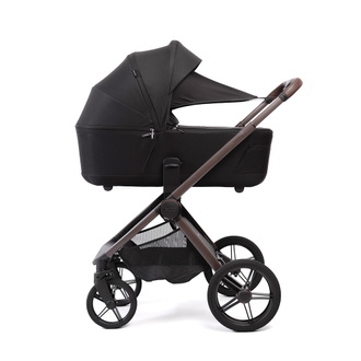 Коляска 2в1 Peppy Monaco Thermo 2026, Black (Черный) рама Коричневая