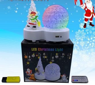 Светодиодный Диско Шар"Дед мороз" LED  MP3 AB-3  5шт