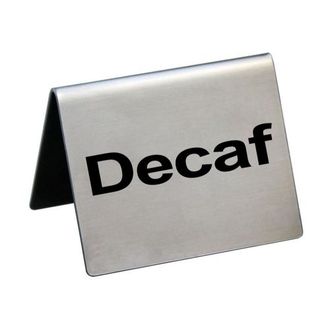 Табличка "Decaf"  50*40 мм. горизонтальная, нерж. /1/