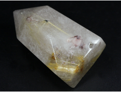 Кварц с рутилом (рутиловый), кристалл полированный, Бразилия (43*28*21 мм, 37 г) №28745