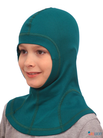 Шапка-шлем 23301-02 95%хлопок 5%лайкра, зеленый 48-50