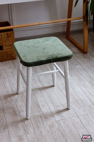 Чехол на табурет Велюр Оливковый  (2 ШТУКИ). Россия