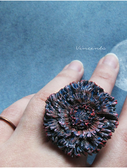 Крупное кольцо в виде цветка - "Самый Волшебный Цветок"