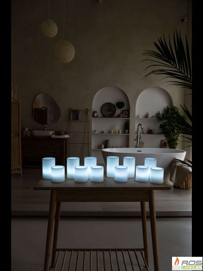 Набор LED свечей с парафиновыми плафонами (9,2*10см - 6шт; 9,2*15см - 6шт), "Цветной"