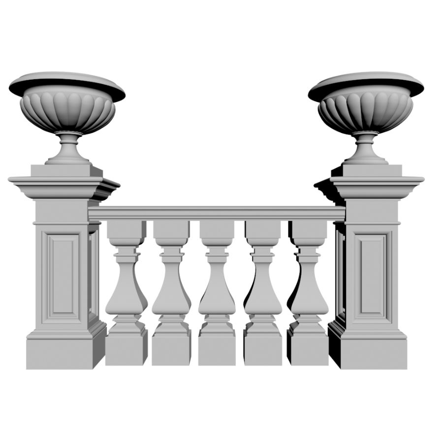 балюстрада балясин БЛН-001 с вазонами